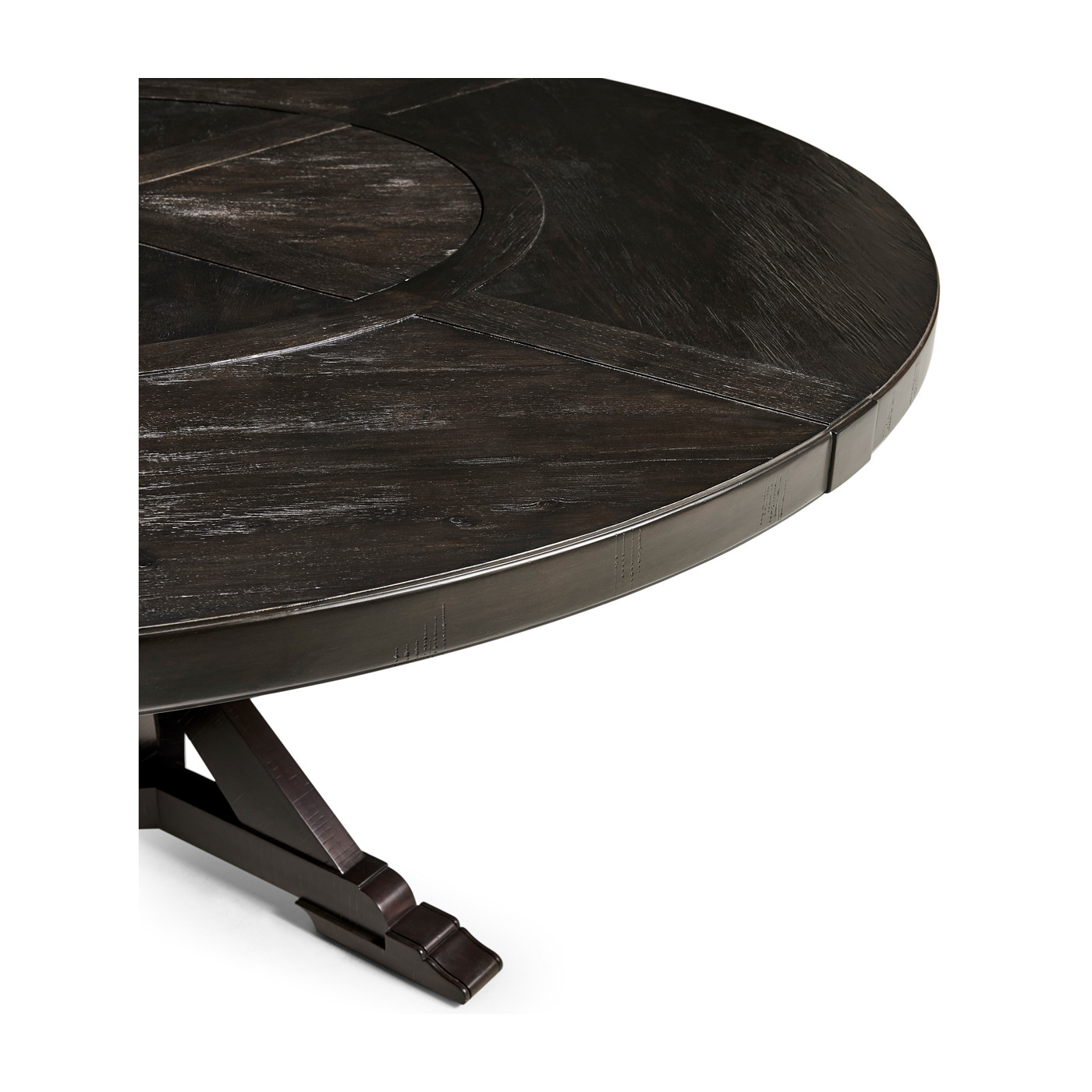 Dark Ale Round Dining Table with Inbuilt Lazy Susan 72