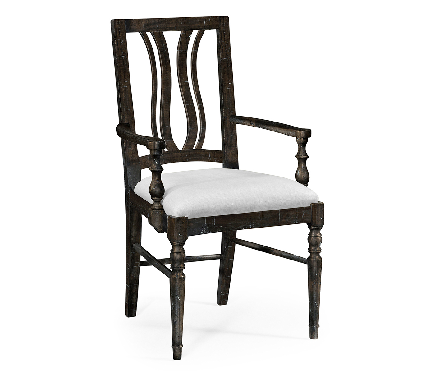 Casual Curved Back Arm Chair