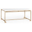 Gilded Iron Rectangular Coffee Table with Biancaneve Top