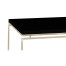 Silver Iron Rectangular Coffee Table with Smoky Black Top