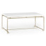 Silver Iron Rectangular Coffee Table with Biancaneve Top