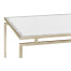 Silver Iron Rectangular Side Table with Antique Glass Top