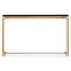 Gilded Iron Large Console Table with Smoky Black Top
