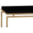 Gilded Iron Large Console Table with Smoky Black Top