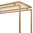Gilded Iron Large Console Table with A Clear Glass Top