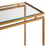 Gilded Iron Large Console Table with A Clear Glass Top