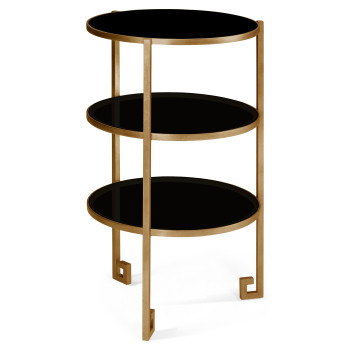 Gilded iron end table