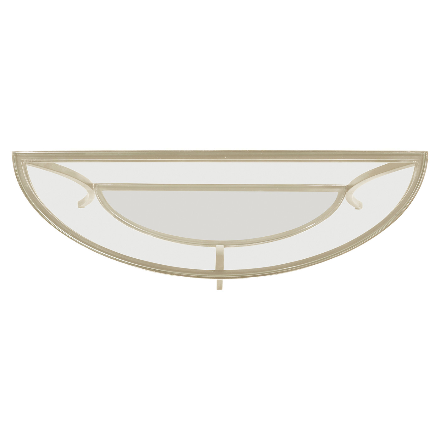 Silver iron demilune console table