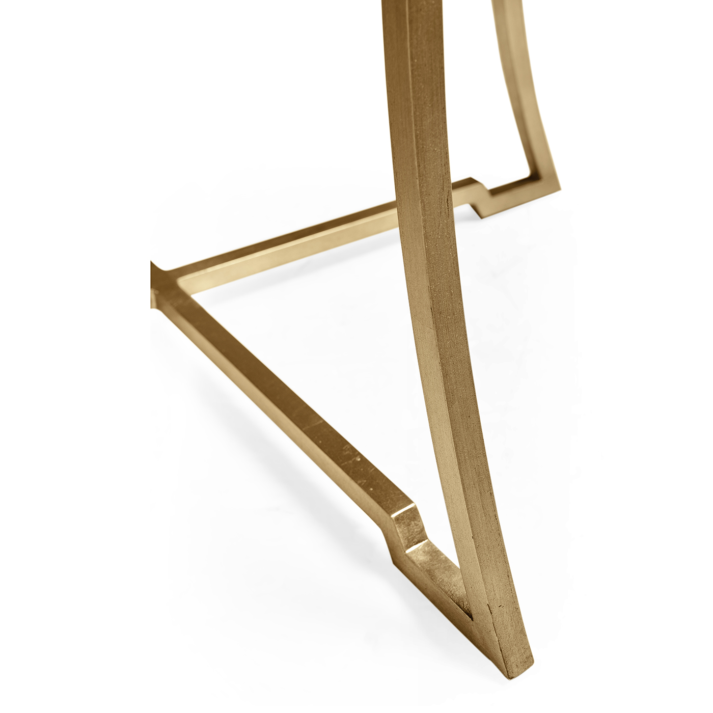 Gilded Iron Round Side Table with An Antique Glass Top