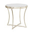 Silver Iron Round Side Table with An Antique Glass Top