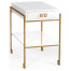 Gilded Iron End Table with Biancaneve Drawer