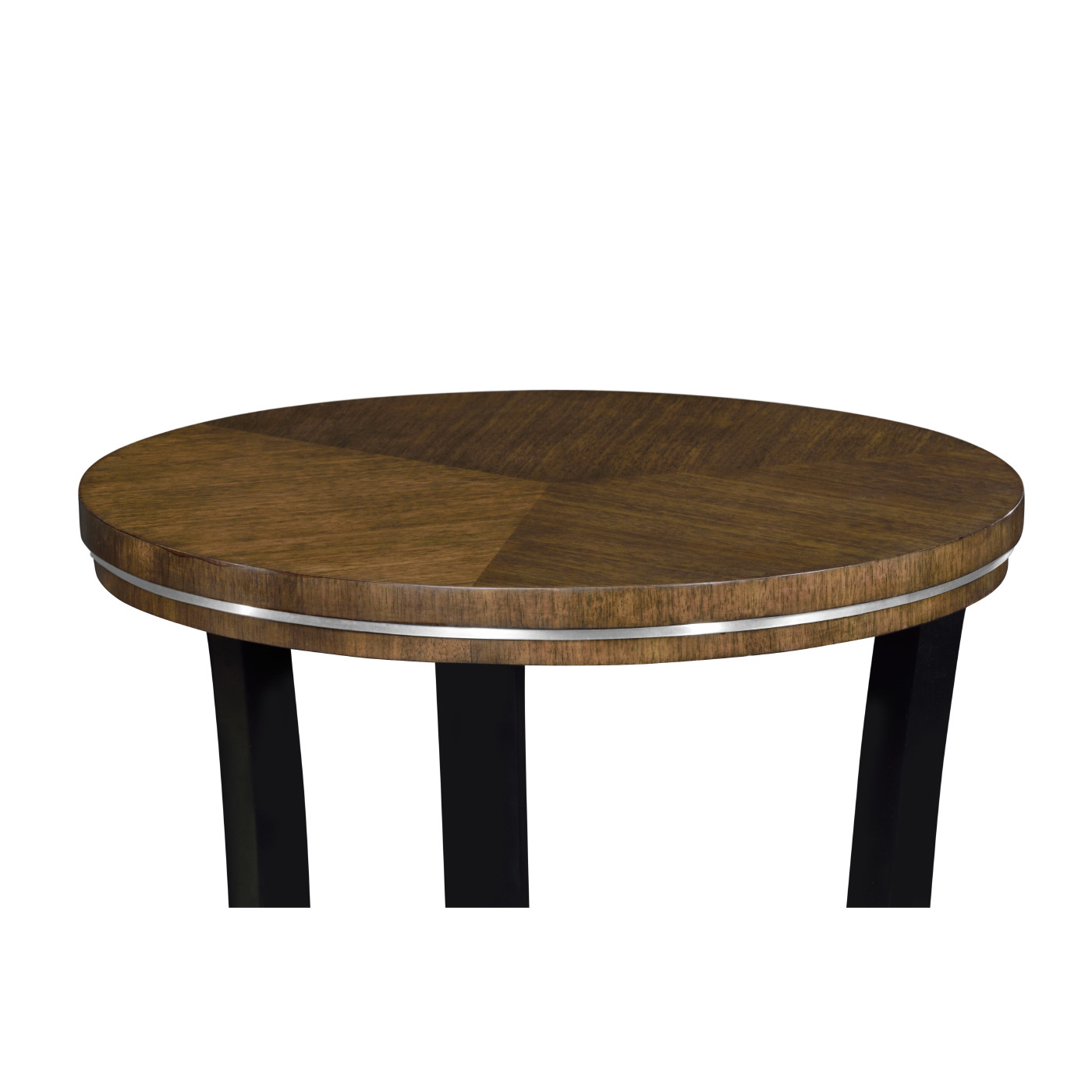 Round side table in American walnut