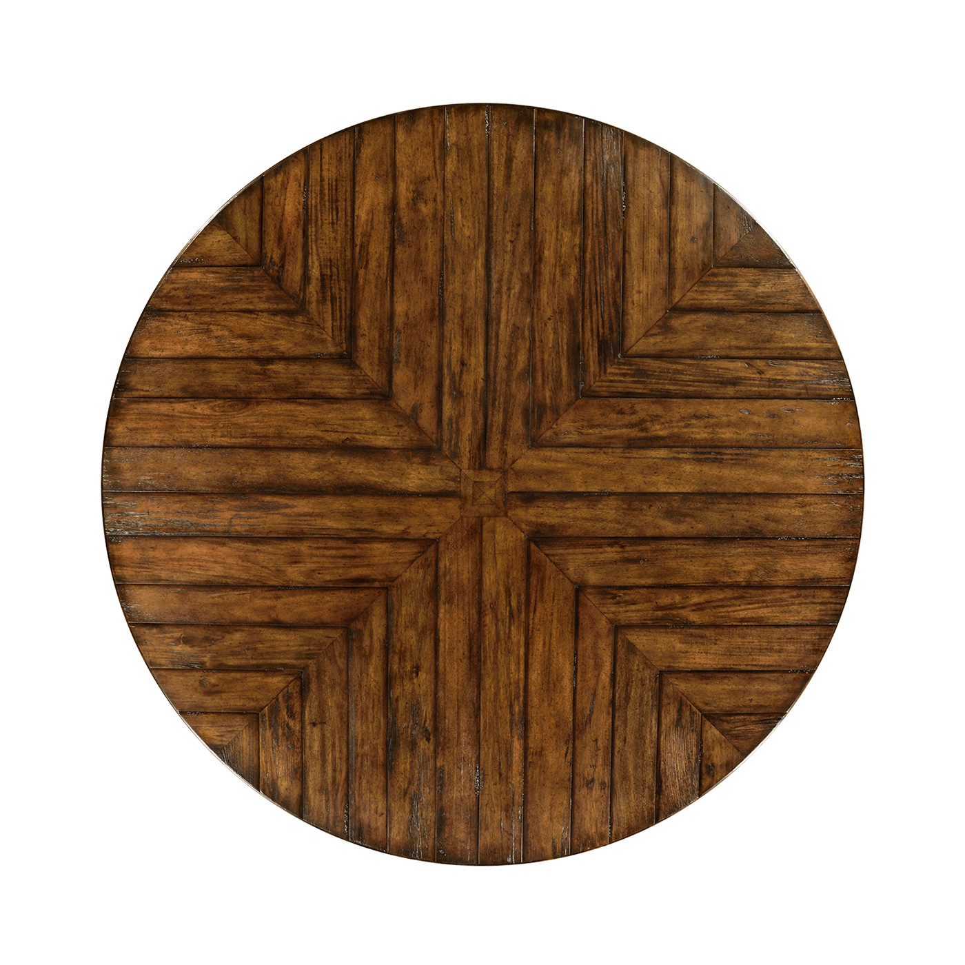 Country Walnut and Wrought Iron Dining Table 66