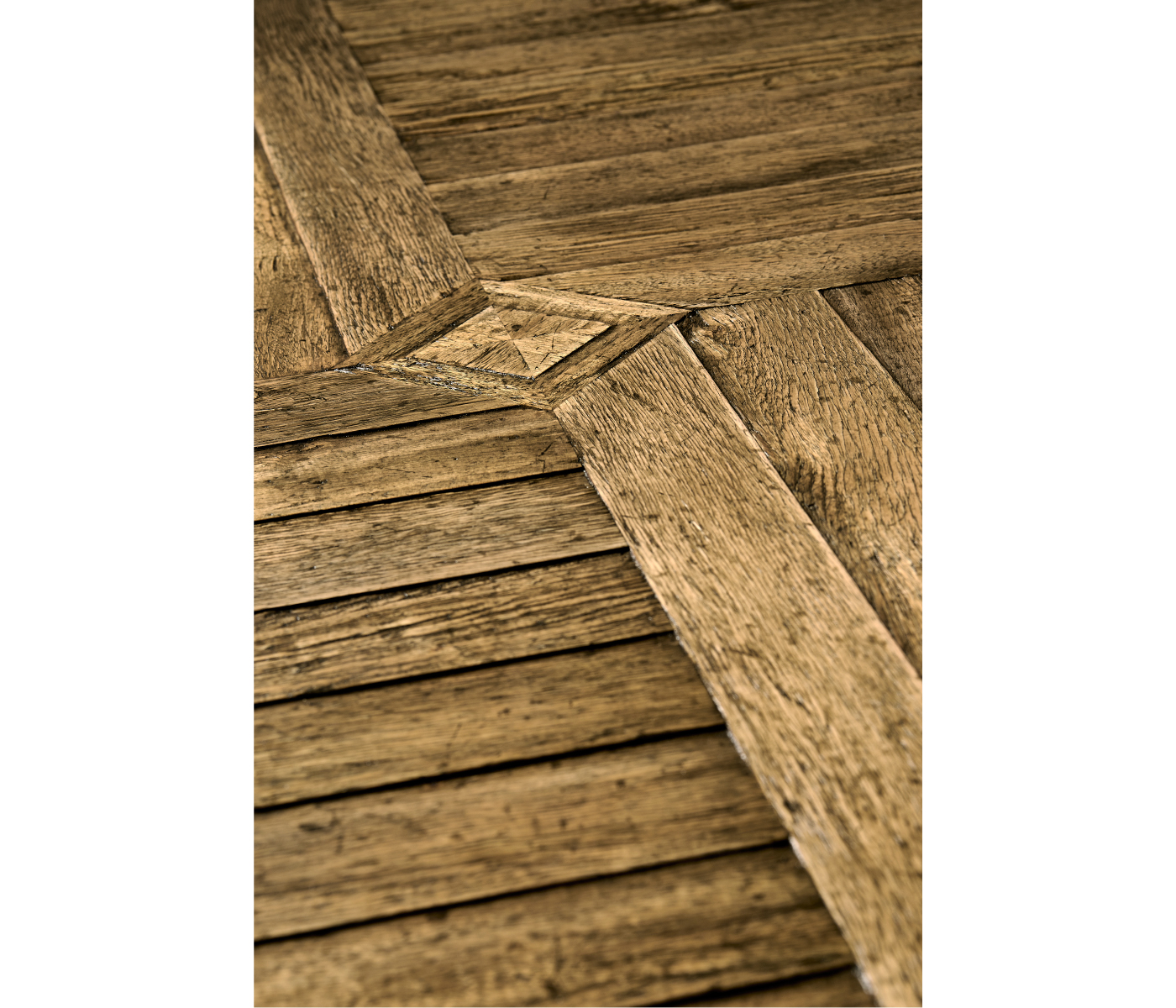 Medium Driftwood Large Square Parquet Coffee Table