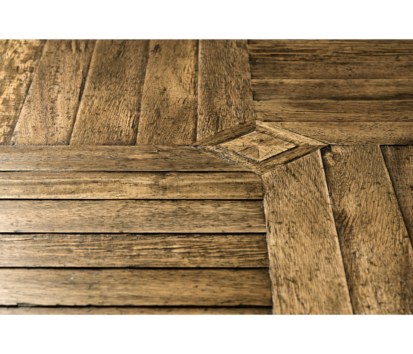 Medium Driftwood Large Square Parquet Coffee Table