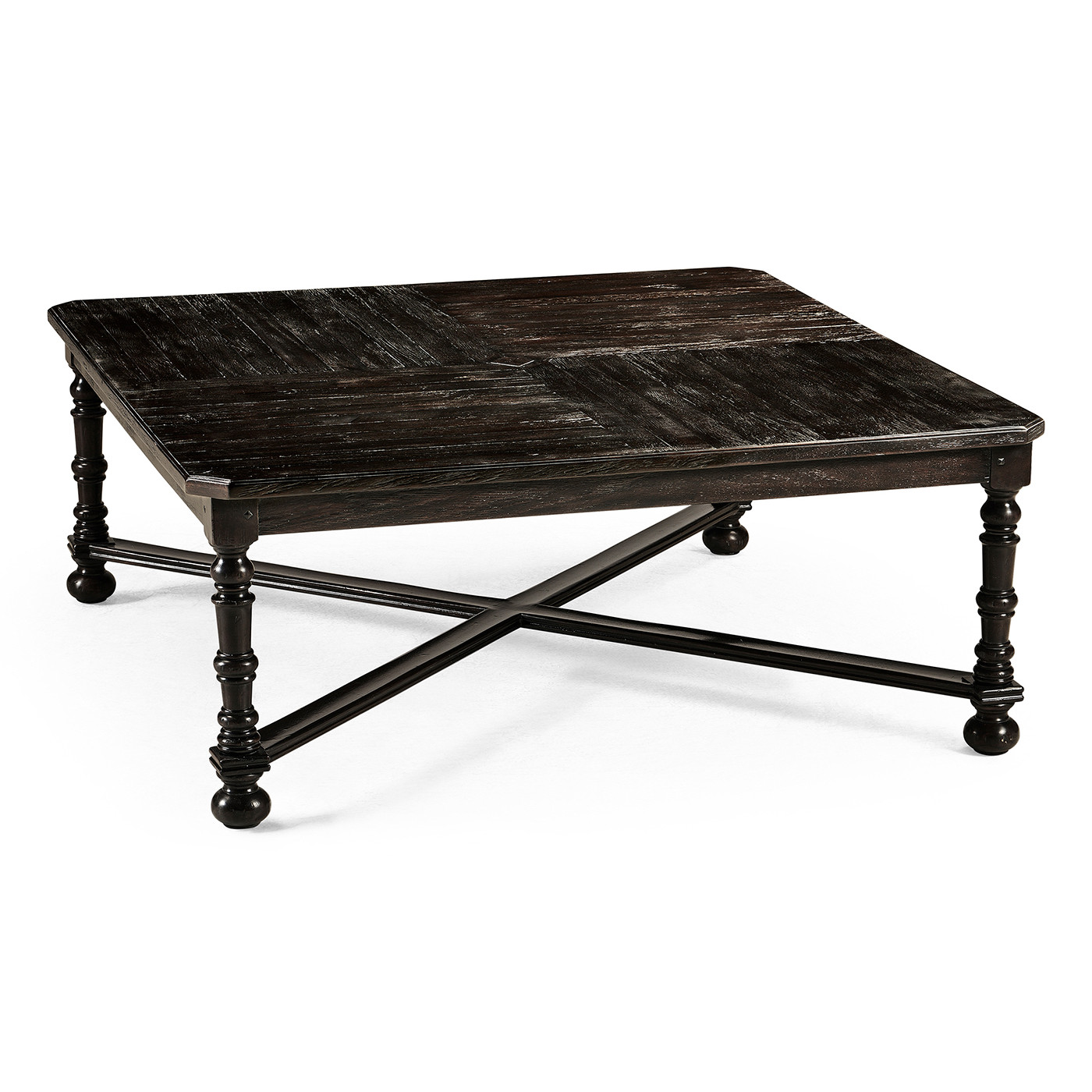 Dark Ale Large Square Parquet Coffee Table