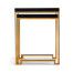 Gilded Iron Nesting Table with Smoky Black and Biancaneve Top