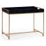 Gilded Iron Tray Table in Smoky Black Top