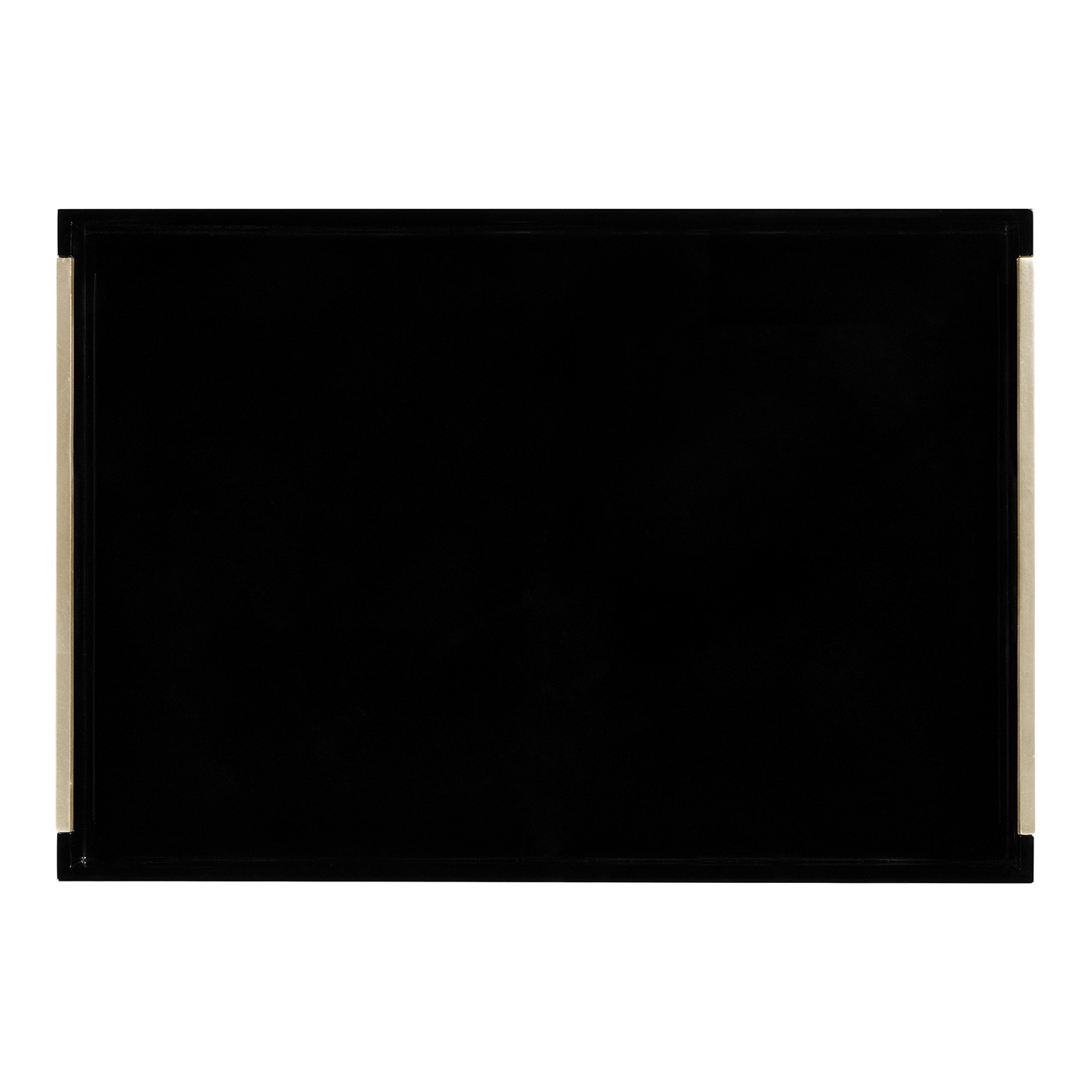 Silver Iron Tray Table in Smoky Black Top