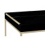 Silver Iron Tray Table in Smoky Black Top