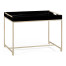 Silver Iron Tray Table in Smoky Black Top