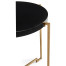 Gilded Iron Round Lamp Table with Smoky Black Top