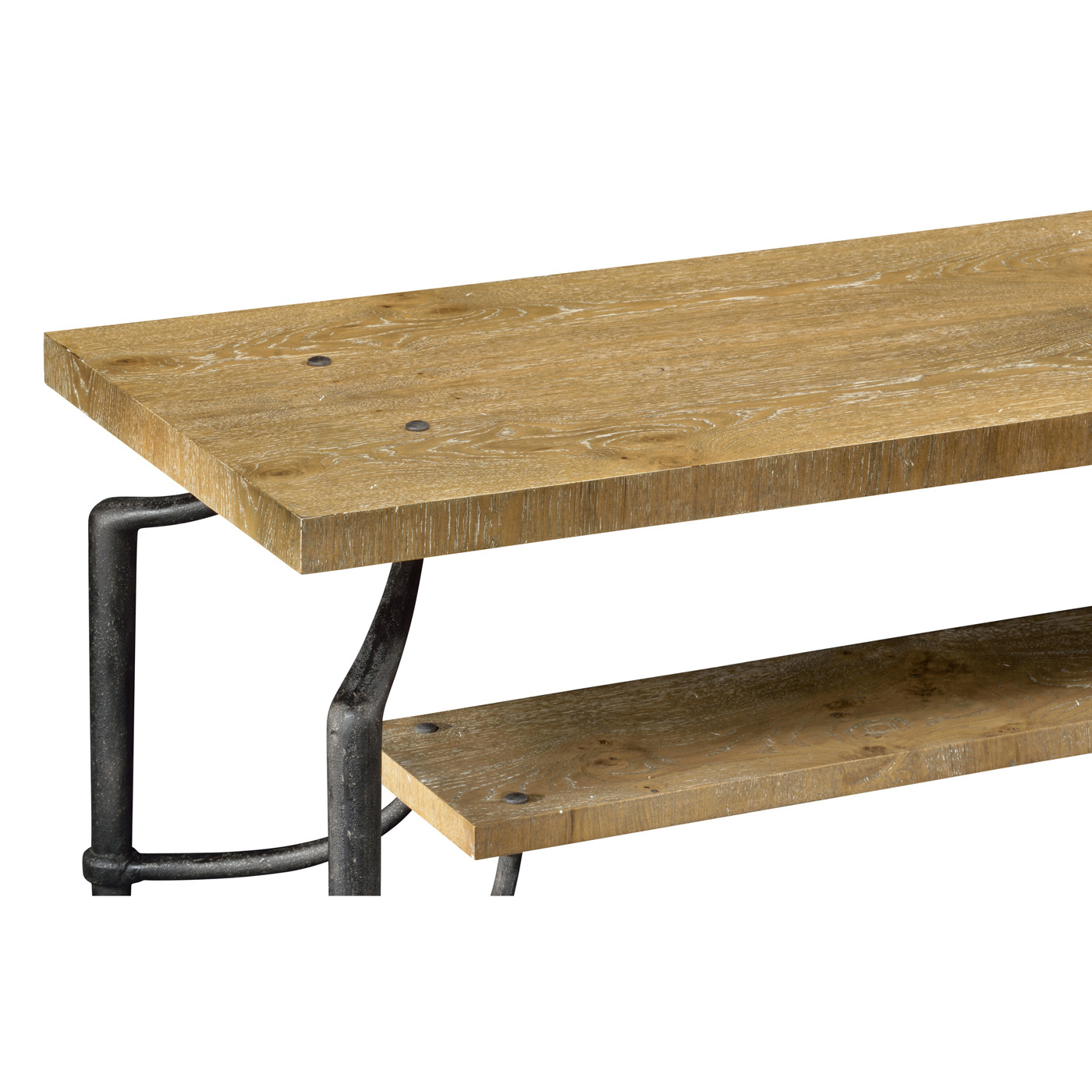 Rectangular Console Table with Iron Base