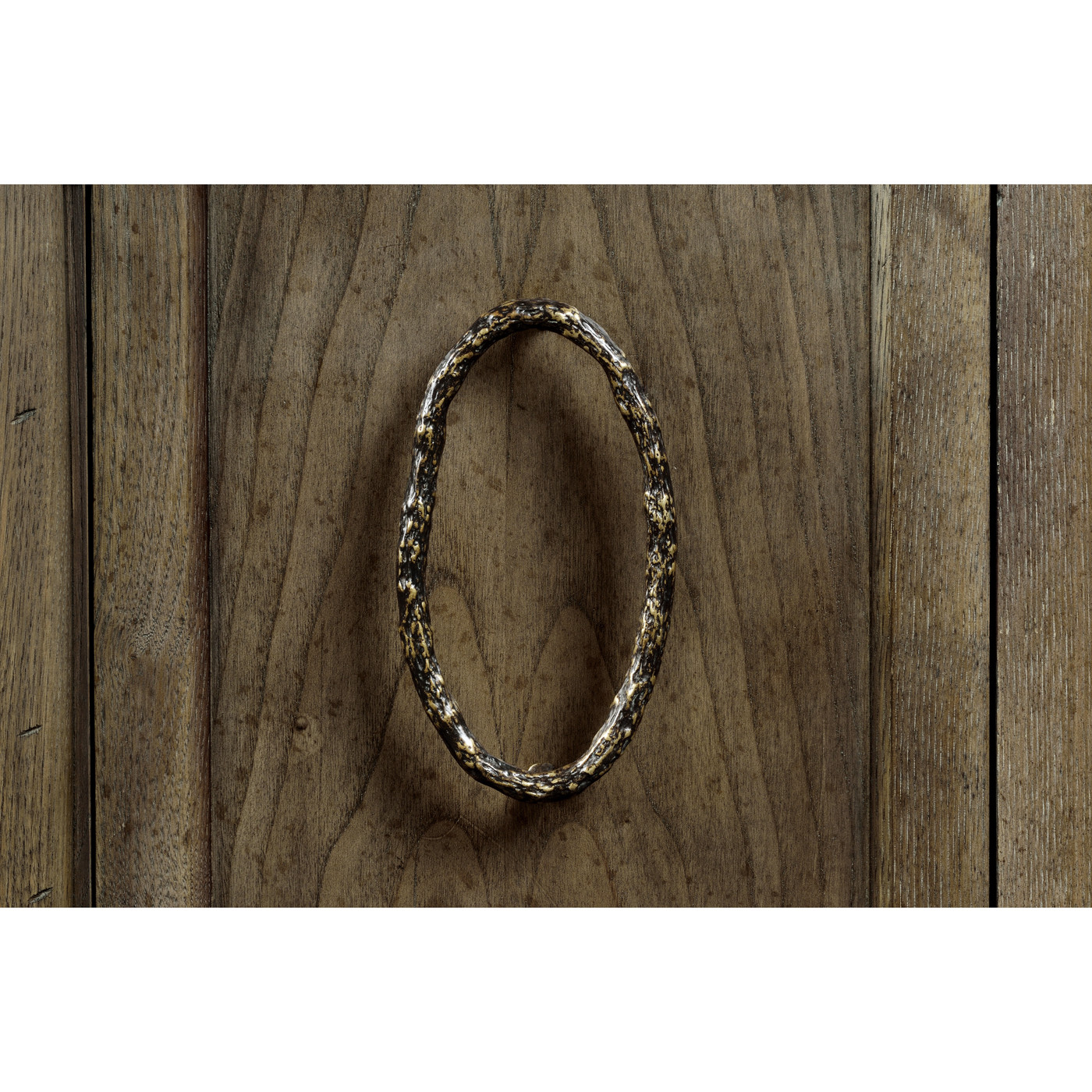 Dark Grey Chestnut Narrow Cabinet with Cupboard