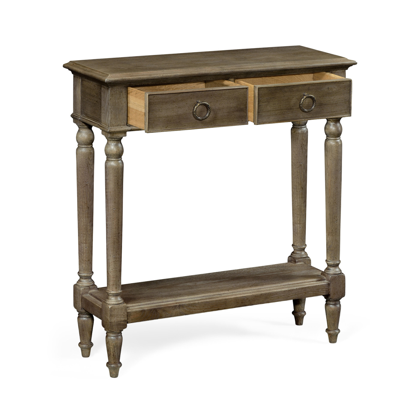 Small Dark Grey Chestnut Narrow Console