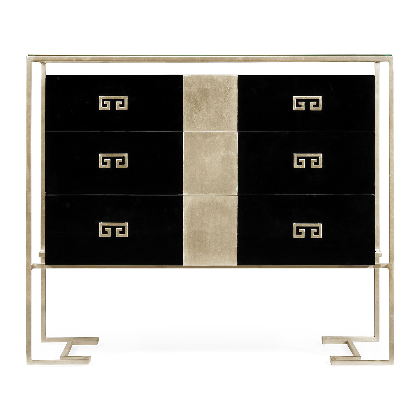 Silver Iron Chest of Drawers in Smoky Black