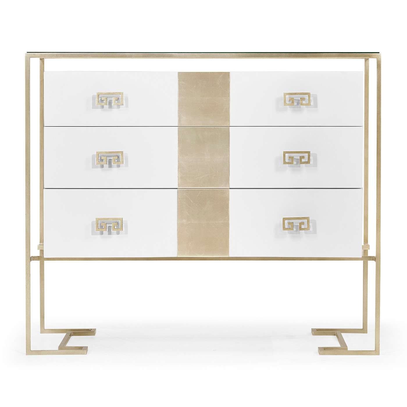 Silver Iron Chest of Drawers in Biancaneve