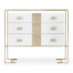 Silver Iron Chest of Drawers in Biancaneve