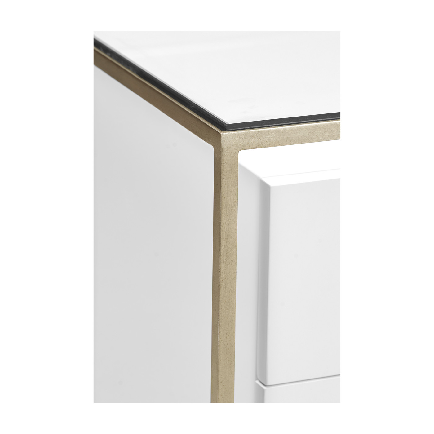 Silver Iron Chest of Drawers in Biancaneve