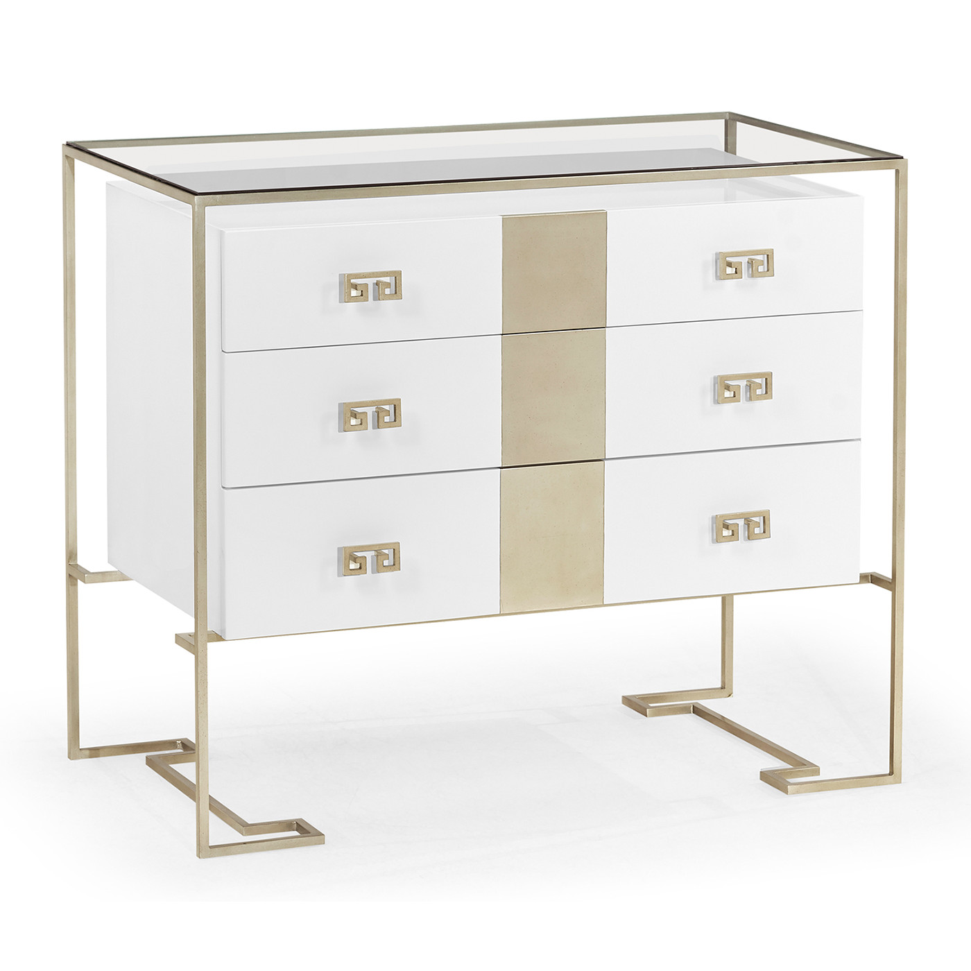 Silver Iron Chest of Drawers in Biancaneve