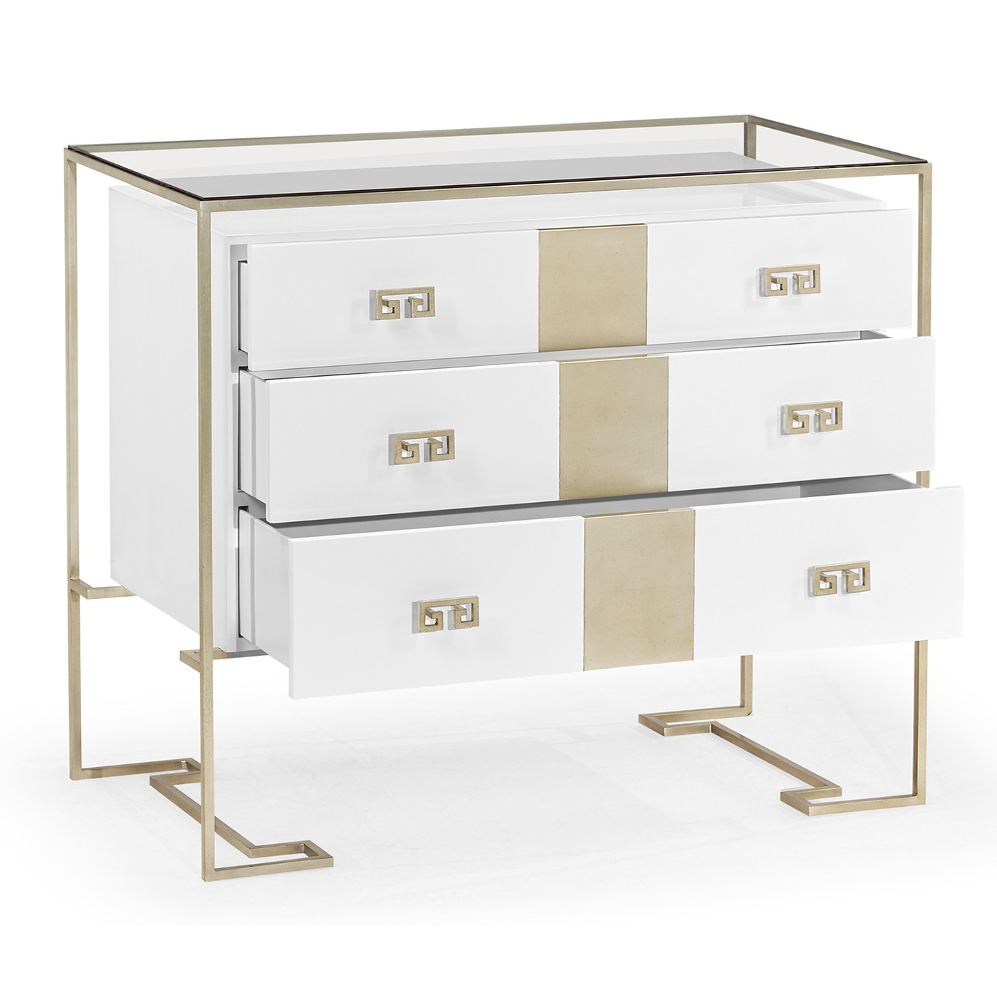 Silver Iron Chest of Drawers in Biancaneve