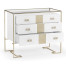 Silver Iron Chest of Drawers in Biancaneve