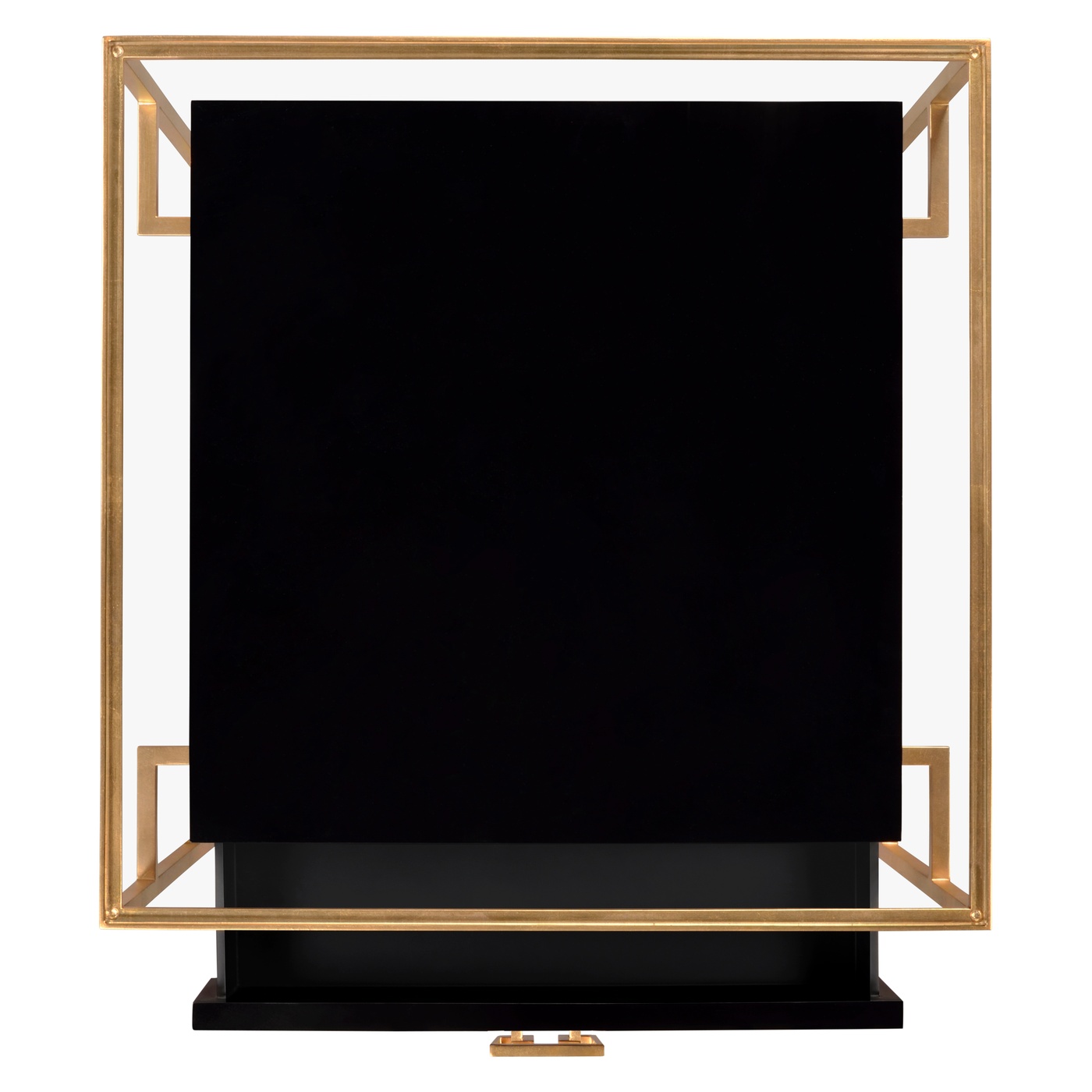 Gilded Iron Side Table in Smoky Black