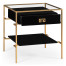 Gilded Iron Side Table in Smoky Black
