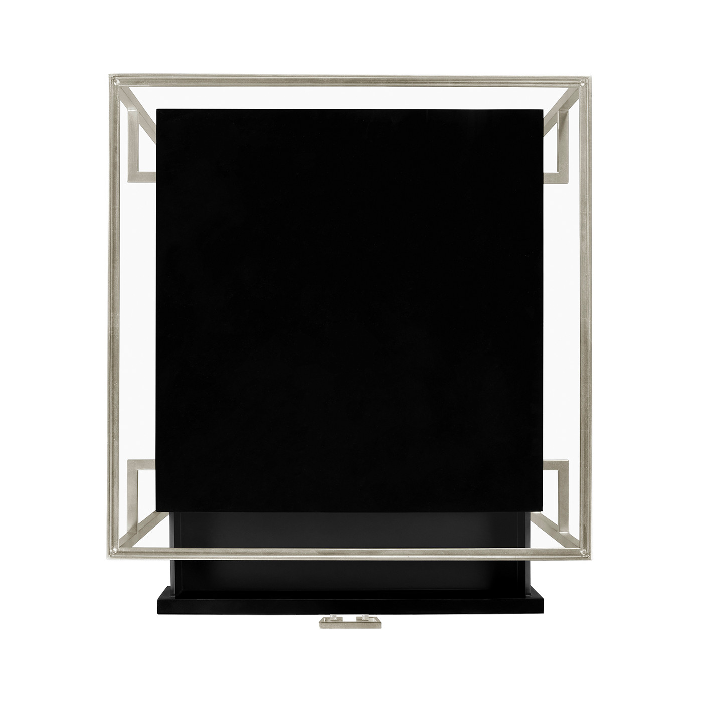 Silver Iron Side Table in Smoky Black