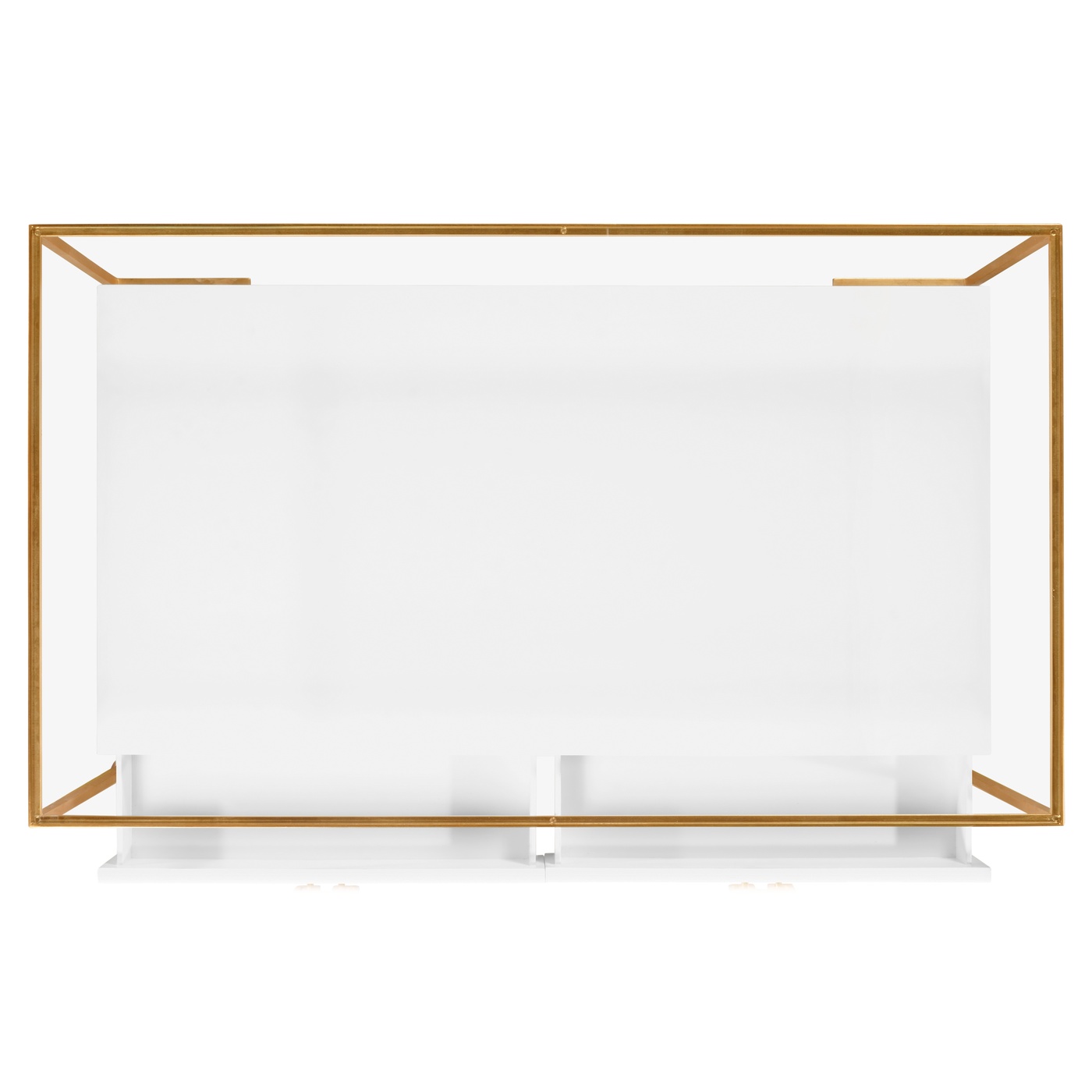 Gilded Iron Coffee Table in Biancaneve