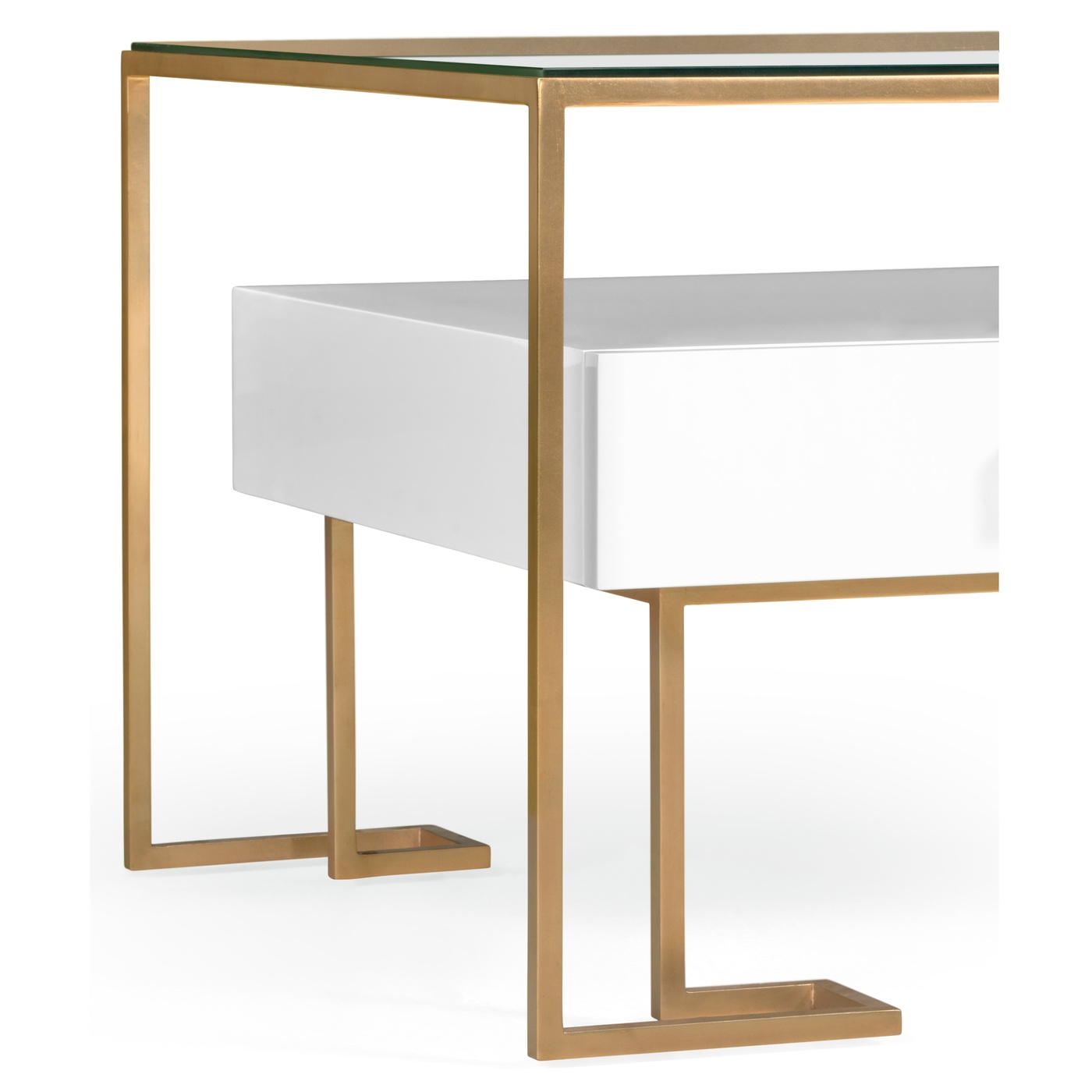 Gilded Iron Coffee Table in Biancaneve