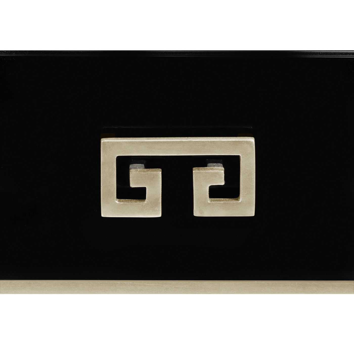 Silver Iron Coffee Table in Smoky Black