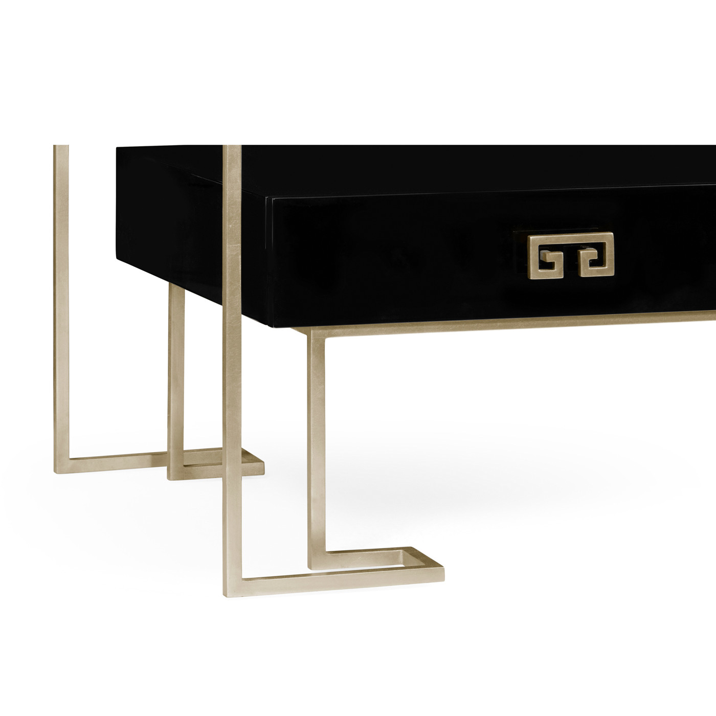 Silver Iron Coffee Table in Smoky Black