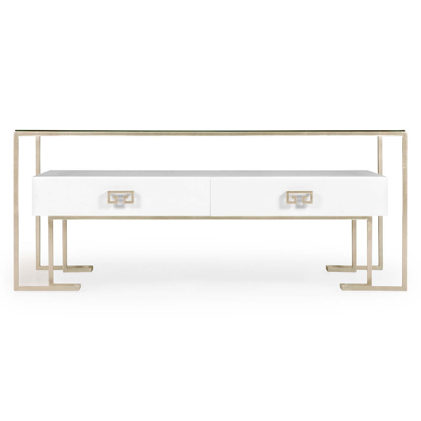 Silver Iron Coffee Table in Biancaneve