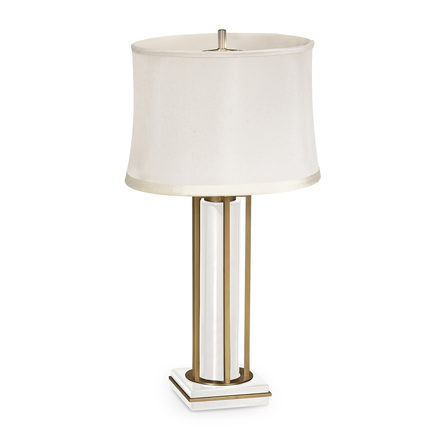 Gilded Iron Table Lamp in Biancaneve