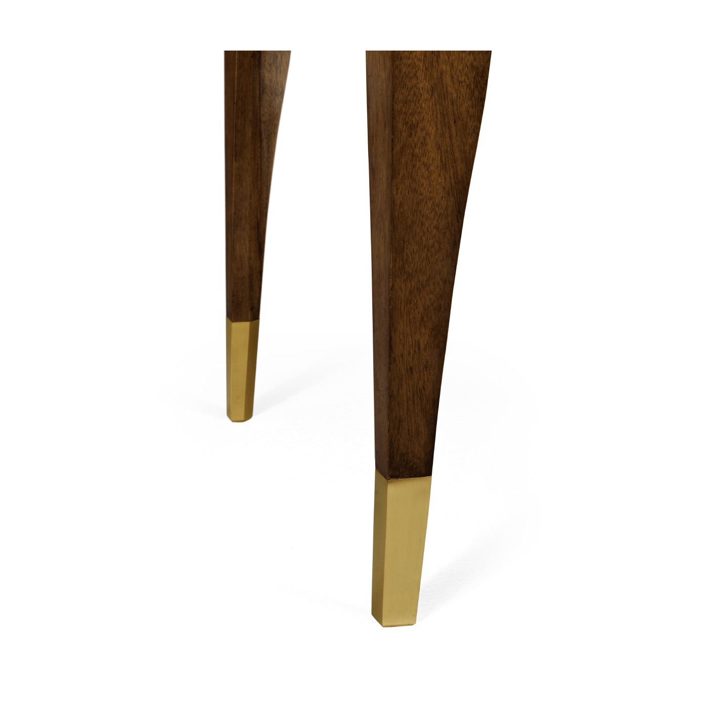 Mahogany square side table with Bidasar Gold marble top