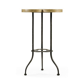 Trefoil Limed Chestnut Side Table