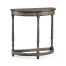Antique Dark Grey Demilune Console Table