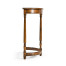 Country Walnut Demilune Console Table