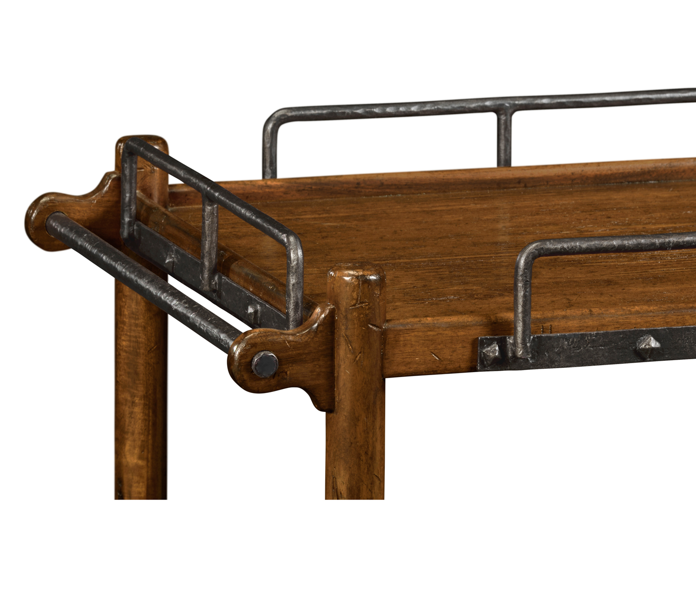 Country Walnut Bar Cart